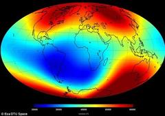 衛(wèi)星數據顯示地球磁場正變弱：西半球最明顯