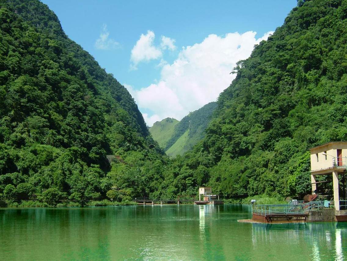 个旧市蛮耗绿水河热带雨林个旧市区，穿过个冷公路遂道，至红河边上的冷敦，一路观赏着红河两岸的绮丽风光，再往南行驶50余公里，便到达了迷人的蔓耗热带雨林。蔓耗热带雨林位于个旧市最南端的蔓耗镇绿水河发电厂区域内，南与国家一类口岸——河口相连；北距个旧市区90公里；东北面与蒙自县相连；东南毗连屏边县；西边与红河为界与金平县隔河相望，具有“一片森林连接四县一个市”的独特区位。红河谷属典型的亚热带气候，极为复杂的地质地貌和土壤类型，构造了丰富的地理环境和生物环境，孕育了具有红河特点的热带雨林。蔓耗热带雨林位于东经103度22分，北纬23度，海拔145.35—478.5米，是大围山自然保护区的延伸地带，面积约4平方公里。热带雨林主要集中在蔓耗镇绿水河的中上游低山河谷地带，这是一片由热带湿润雨林、季节雨林、山地雨林和季风常绿阔叶林等多种群落类型组成的热带山地森林植被。蔓耗热带雨林形态属峡谷森林，各类珍稀植物大多生长在陡峭的山崖上，森林植被具有鲜明的垂直分布特征，谷底流淌着终年不涸的绿水河。景区内珍稀植物种类繁多，仅木本植物种类就达95科255种，属国家级保护的热带森林植被有