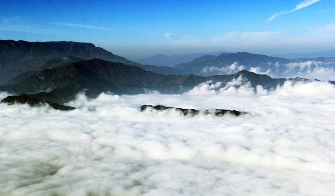 大山包位于云南省昭通市昭阳区西北部，总面积 19200公顷 。大山包是中国目前黑颈鹤越冬海拔最高的亚高山湿地生态系统，境内有大片被誉为"地球之肾"的沼泽湿地，成为世界濒危动物黑颈鹤的理想越冬栖息地。黑颈鹤是唯一生活在高原湿地的鹤类。全世界已知的5554只黑颈鹤中，在大山包栖息的种群有600多只，占国内已知黑颈鹤种群的四分之一。 　　图为大山包鸡公山云海