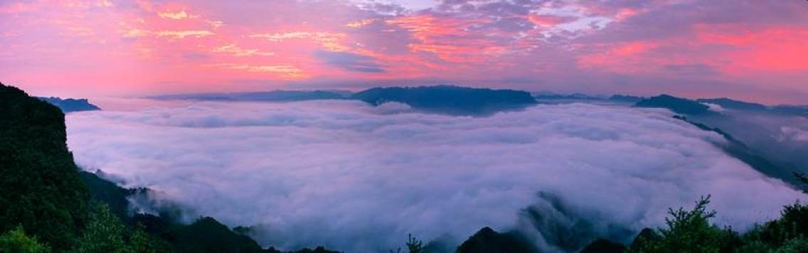 四川省广元市朝天区李家乡境内的望远山，堪称360度观景平台。