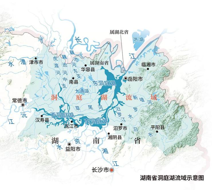 洞庭湖位于我国湖南省北部,长江荆江河段以南,是中国第二大淡水湖.